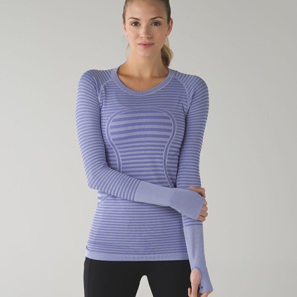 Lululemon Swiftly Tech Long Sleeve Crew Heathered Lullaby